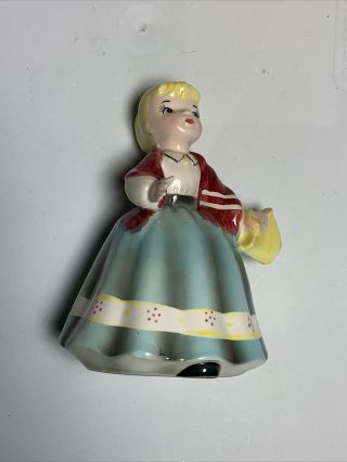 Vintage Mid - Century Heidi A Little Swiss Miss Ceramic Girl Figurine Blonde 7826