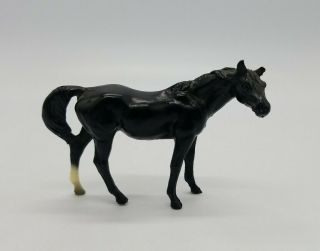 Breyer Stablemates G1 Thoroughbred Mare 1975 Model 5028 Black Solid Face