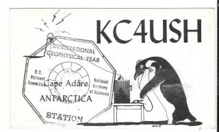 Qsl 1958 Cape Adare Igy Antarctica Radio Card