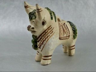 Ancient Algeria Tizi Ouzou Pottery Water Saved Handmade Clay Form Animal Bull