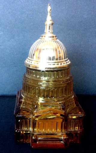 Avon Bottle The Capitol In Amber Depicts Us Capitol Building Washington Dc