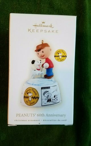 Hallmark Keepsake Ornament 2009 Peanuts 60th Anniversary Charlie Brown Snoopy