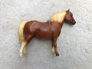Cool Retired Breyer Horse 857 Shetland Pony Flaxen Chestnut Stocking Variation