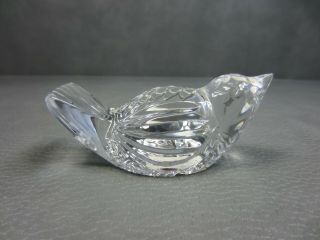 Waterford Crystal Sparrow Bird Figurine Clear Lead Crystal Paperweight