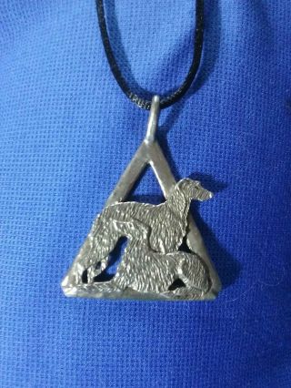 Scottish Deerhound Irish Wolfhound Necklace 16aa Dog Jewelry By Cindy A.  Conter