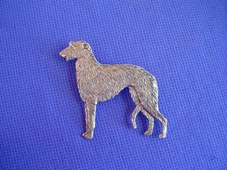 Scottish Deerhound Standing Pin 16b Pewter Hound Dog Jewelry By Cindy A.  Conter