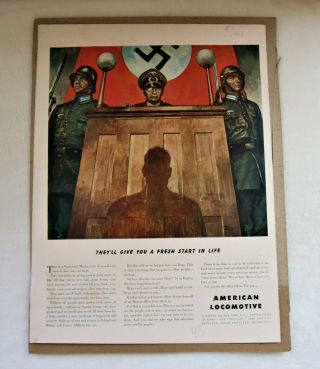 Wwii Anti - Nazi Propaganda Advertisement,  Wwii Collectible Patriotic Ephemera