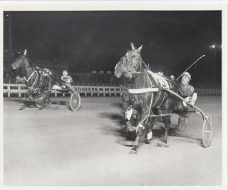 Yonkers Raceway Harness Horse Race,  " Apache King " Wins,  1980