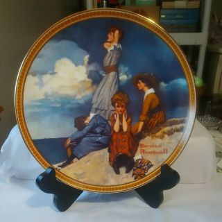 Norman Rockwell Rediscovered Women Waiting On The Shore Plate Knowles