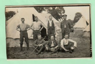Rp Pc Ww1 British Military Kings Own Yorkshire Light Infantry Soldiers At Camp