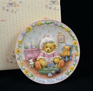 Cherished Teddies Enesco Sculpted Plate Little Miss Muffet