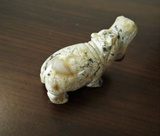 Stone/Mineral Hippo - agate,  jasper,  carving 3