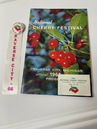 1965/66 National Cherry Festival,  Traverse City,  Mi.  Adjusted Program Estate