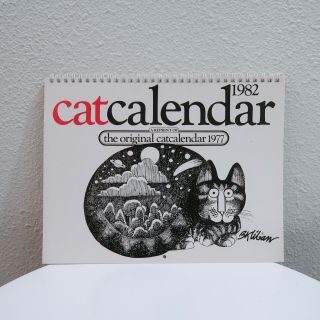 Rare 1982 Vintage Kliban Cat Calendar 1977 - & 80s - Great Gift