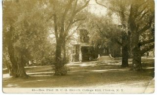 Hamilton College Clinton Ny Brandt Residence Postcard: C.  H.  Phelps Rppc - 1910
