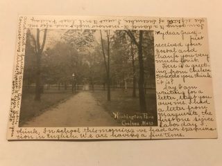 Washington Park Chelsea Massachusetts Ma Postcard