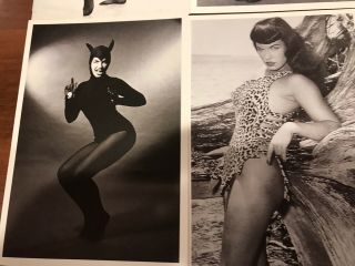 Betty Page By Bunny Yeager 5 Pinup Postcards Clothed Black & White
