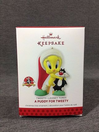 Hallmark Keepsake Ornament Looney Tunes Tweety " A Puddy For Tweety " 2013
