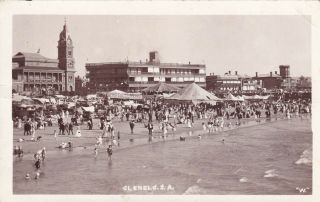 Vintage Postcard Glenelg Beach South Australia Gordon Walker Rppc 1900s