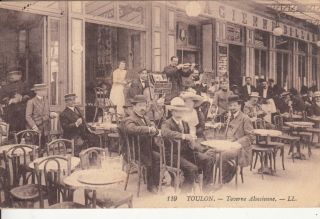 Carte Postale Ancienne Toulon 119 Ll Taverne Alsacienne Musiciens écrite