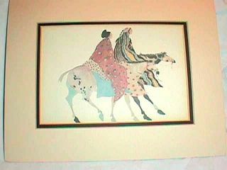 Native American Painting Art Picture Shamaness Horse Indian Carol Gregg 8 " X 10 "
