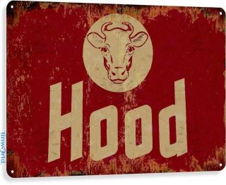 Hood Milk Cow Cottage Farm Rustic Metal Décor Sign