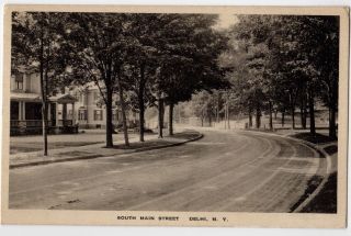 South Main Street Delhi Ny York Delaware County 1938 Bovina Center Cancel