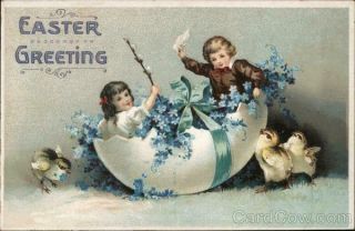 Easter Eggs Easter Greeting International Art Publishing Company Postcard