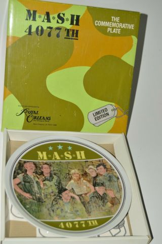Vintage 1982 Mash Army Tv Show Collector Photo Plate Rare