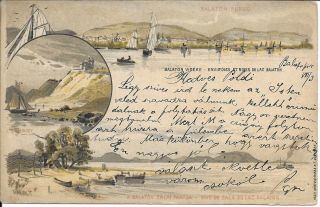 Balaton Videke.  Environs Et Rives Du Lac Balaton Near Budapest Hungary 1899
