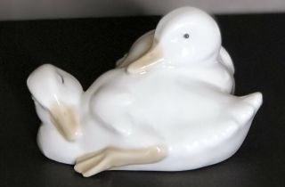 Vtg Lladro Nao Porcelain Cuddling Duckling Figurine (1982) - Spain
