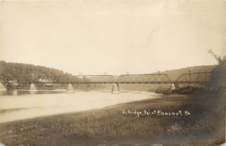 A View Of The R.  R.  Bridge,  Point Pleasant,  Pennsylvania Pa Rppc