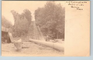 273 Vintage Postcard Rppc First Railroad In The United State,  Quincy,  Mass.