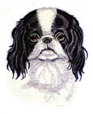 Japanese Chin Dog Breed Bathroom Set Of 2 Hand Towels Embroidered