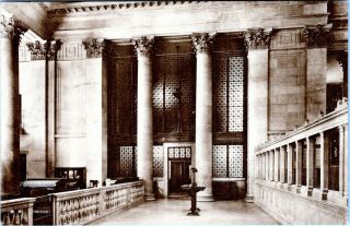 1910 National City Bank Of York Interior View Banking Screen Postcard Fc