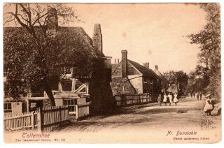 Printed Postcard Girls In A Line On Unmade Road - Totternhoe Nr Dunstable 1904