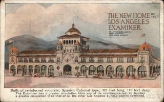 1914 The Home Of The Los Angeles Examiner,  Ca California Postcard Vintage