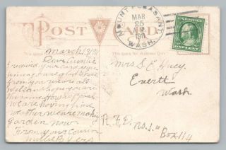 Mount Pleasant Washington Dpo Washougal Wa Clark County Postcard Cancel 1910s