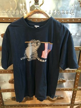 Crazy Shirt Hawaii B.  Kliban Navy Blue Usa Flag Xl 2015