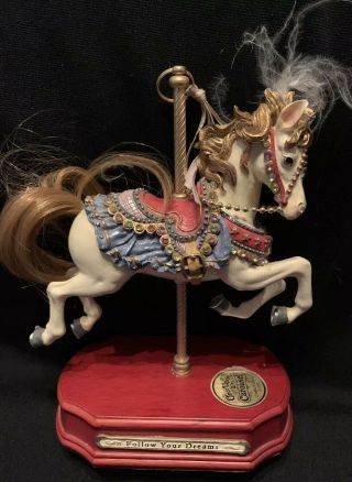 Carlton Cards Once Upon A Carousel Horse Noble Lady Music Box Sheldon Vaughn