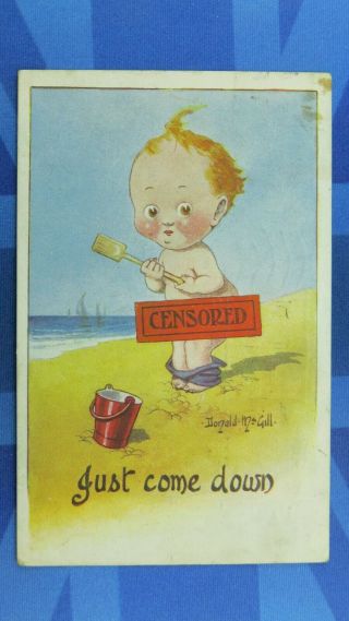Ww1 Donald Mcgill Military Comic Postcard 1918 Censored Censorship Theme No 1026