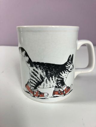 Vintage Kiln Craft Chef Cat Bkhiban Mug 1979 England - Has Crazing Inside Mug