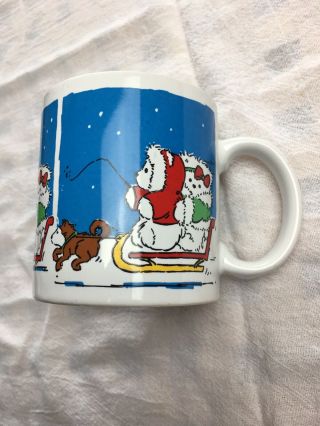 Vintage 1989 Santabear Dayton Hudson Christmas Coffee Mug Cup
