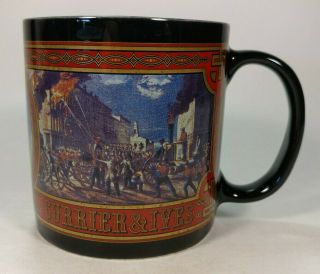 Vintage Currier And Ives Cup Mug 1993 Museum City York Firefighters Fireman