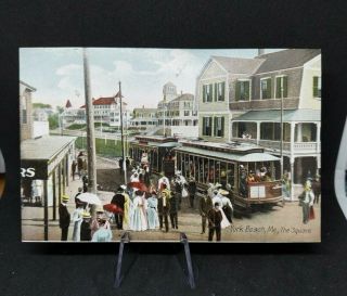 Antique Postcard York Beach Maine Franklin Stamp 1 Cent