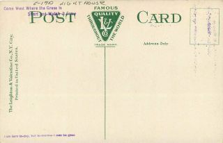 Brunswick Georgia St Simons Island Light House 214860 C - 1910 Postcard 21 - 531 2