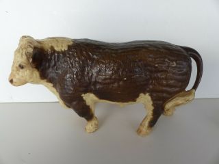 Vintage Breyer Herford Bull 71 Molded Plastic Cow Figurine