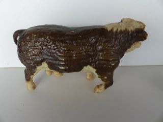 vintage breyer herford bull 71 molded plastic cow figurine 2