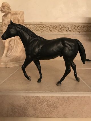 Vintage Breyer Black Stallion Horse Figurine 8 1/2” X 10”