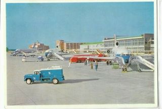 South Africa Johannesburg Airport Postcard Saa 727 Uta Dc - 8